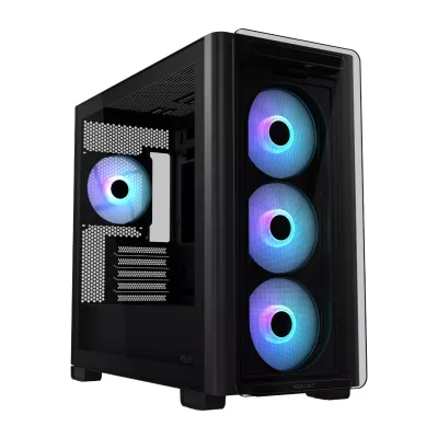 Asus A23 PLUS ARGB Micro-ATX Gaming Chassis - Black (Open box)