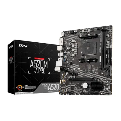 MSI A520M-A PRO AM4 AMD MATX Gaming Motherboard