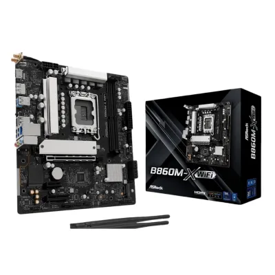 ASRock B860M-X WIFI Micro ATX DDR5 Motherboard (PCIe 5 and Wi-Fi 6E)