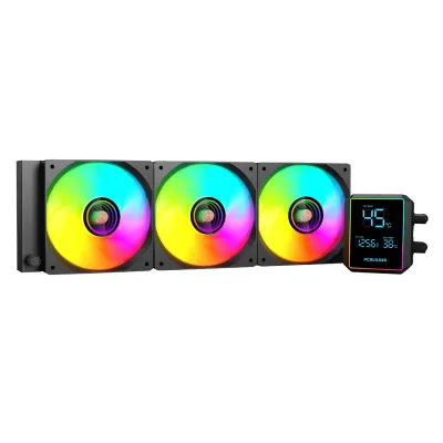 PCBuilder BLIZZARD FREEZE 360mm AIO ARGB Liquid CPU Cooler - Black (Open box)