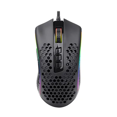 REDRAGON STORM 12400DPI 7 Buttons|Ergonomic Design|P3327 Optical Sensor|Lightweight Body|RGB Backlit gaming Mouse - Black (Open box)