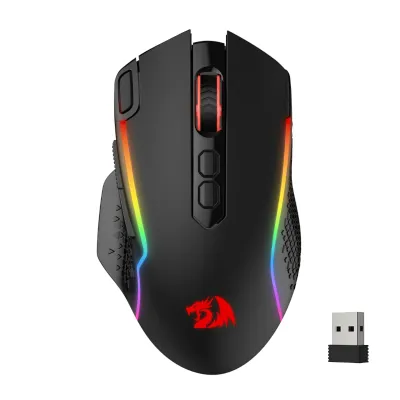 REDRAGON Taipan Pro 10000DPI RGB Wireless Gaming Mouse - Black (Open box)